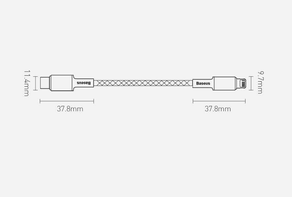 Baseus USB Type C cable - Lightning Fast Charging Power Delivery 20 W 2 m white (CATLGD-A02) - Image 21