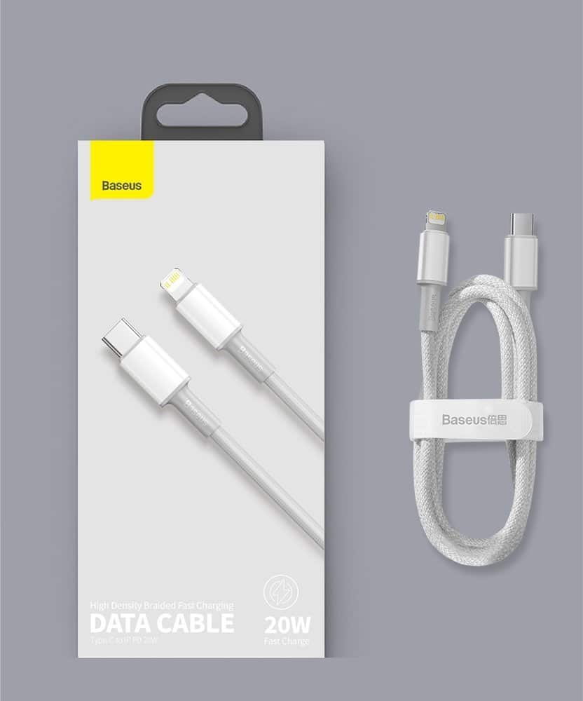 Baseus USB Type C cable - Lightning Fast Charging Power Delivery 20 W 2 m white (CATLGD-A02) - Image 22