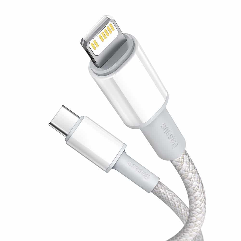 Baseus USB Type C cable - Lightning Fast Charging Power Delivery 20 W 2 m white (CATLGD-A02) - Image 3