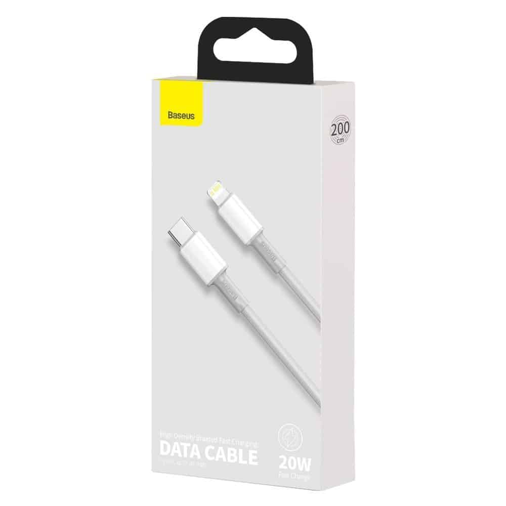 Baseus USB Type C cable - Lightning Fast Charging Power Delivery 20 W 2 m white (CATLGD-A02) - Image 5