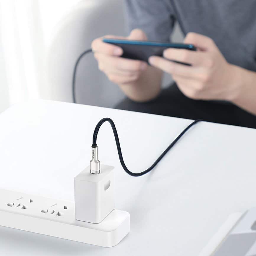 Baseus Cafule Series Metal Data USB Type C - USB Typ C Καλώδιο Power Delivery 100 W (20 V / 5 A) 2 m black (CATJK-D01) - Image 12