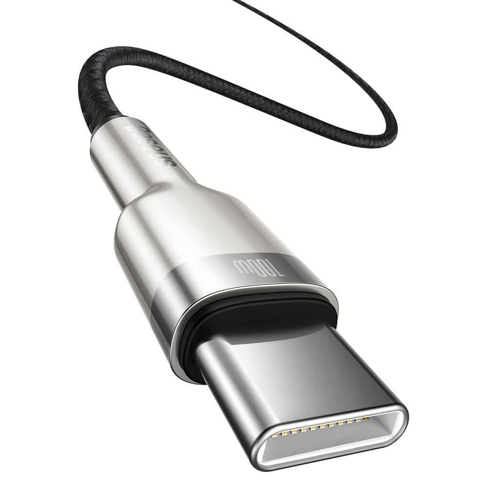 Baseus Cafule Series Metal Data USB Type C - USB Typ C Καλώδιο Power Delivery 100 W (20 V / 5 A) 2 m black (CATJK-D01) - Image 2
