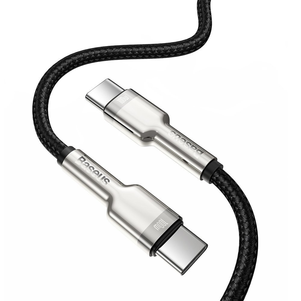 Baseus Cafule Series Metal Data USB Type C - USB Typ C Καλώδιο Power Delivery 100 W (20 V / 5 A) 2 m black (CATJK-D01) - Image 3