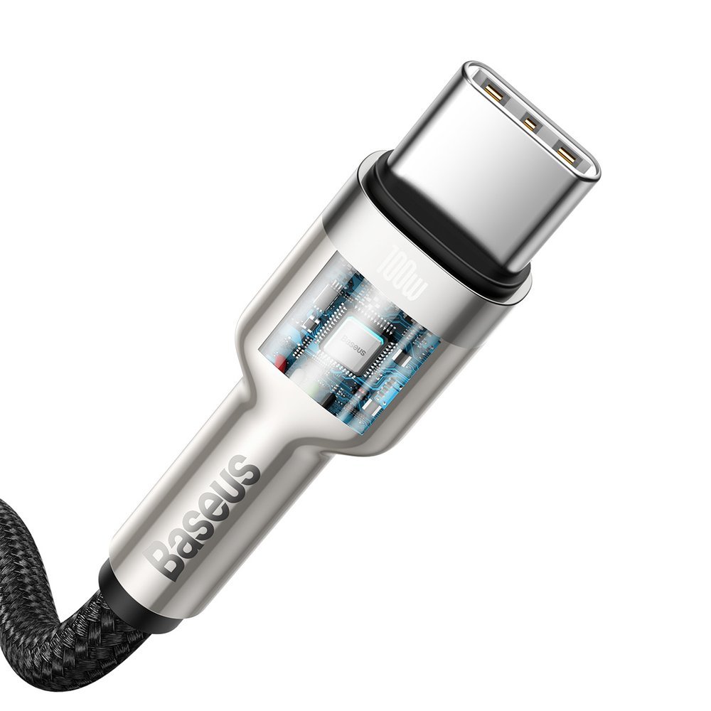 Baseus Cafule Series Metal Data USB Type C - USB Typ C Καλώδιο Power Delivery 100 W (20 V / 5 A) 2 m black (CATJK-D01) - Image 4