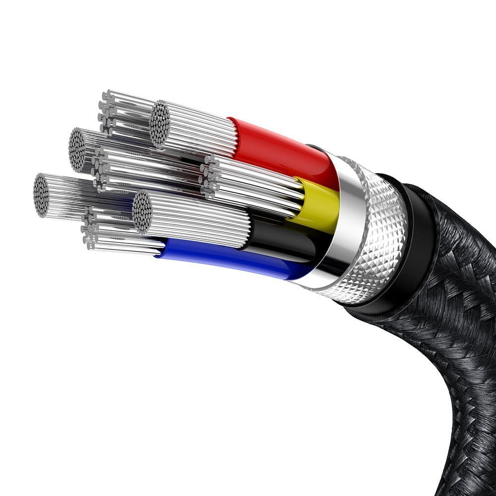 Baseus Cafule Series Metal Data USB Type C - USB Typ C Καλώδιο Power Delivery 100 W (20 V / 5 A) 2 m black (CATJK-D01) - Image 7