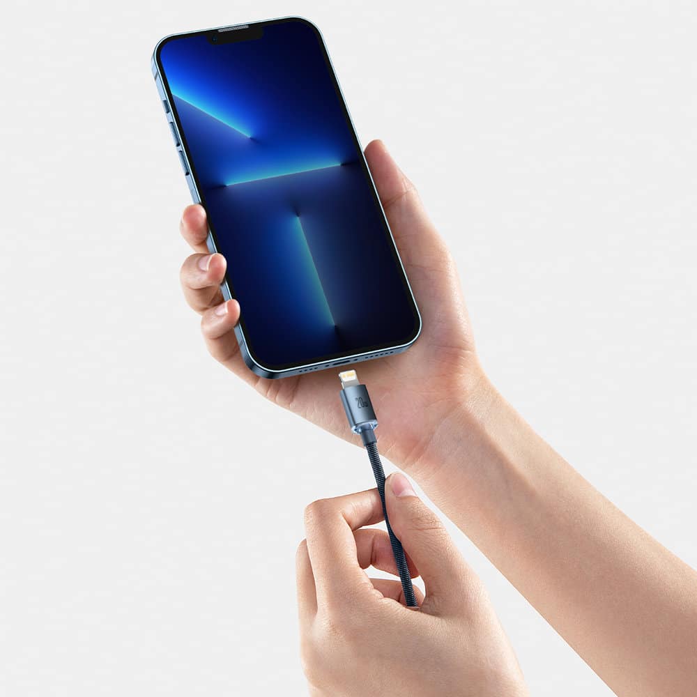 Baseus crystal shine series fast charging data cable USB Type C to Lightning 20W 1.2m black (CAJY000201) - Image 11
