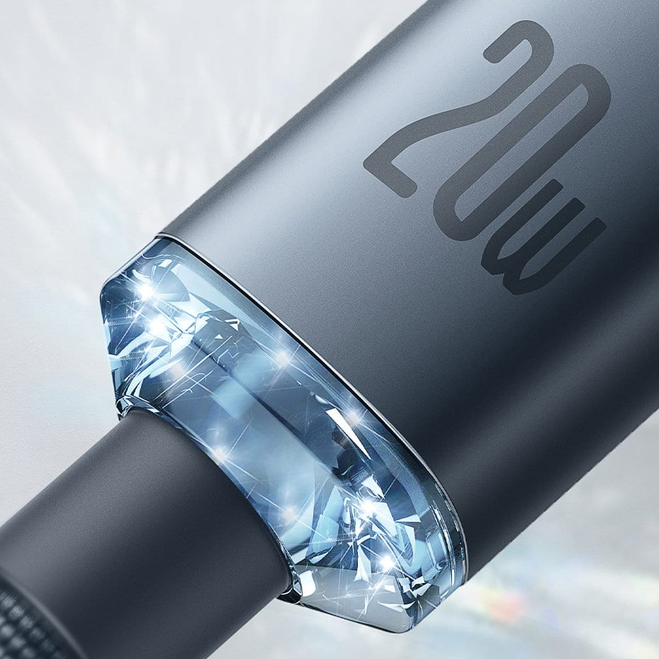 Baseus crystal shine series fast charging data cable USB Type C to Lightning 20W 1.2m black (CAJY000201) - Image 12