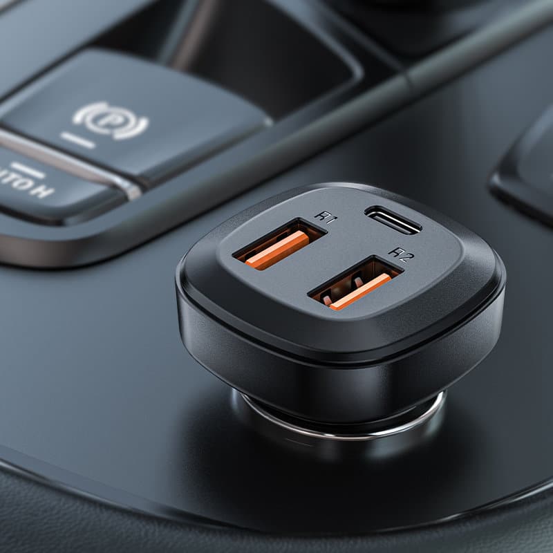 Acefast car charger 66W 2x USB / USB Type C, PPS, Power Delivery, Quick Charge 4.0, AFC, FCP, SCP Μαύρο (B9) - Image 4