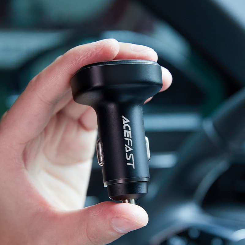 Acefast car charger 66W 2x USB / USB Type C, PPS, Power Delivery, Quick Charge 4.0, AFC, FCP, SCP Μαύρο (B9) - Image 7