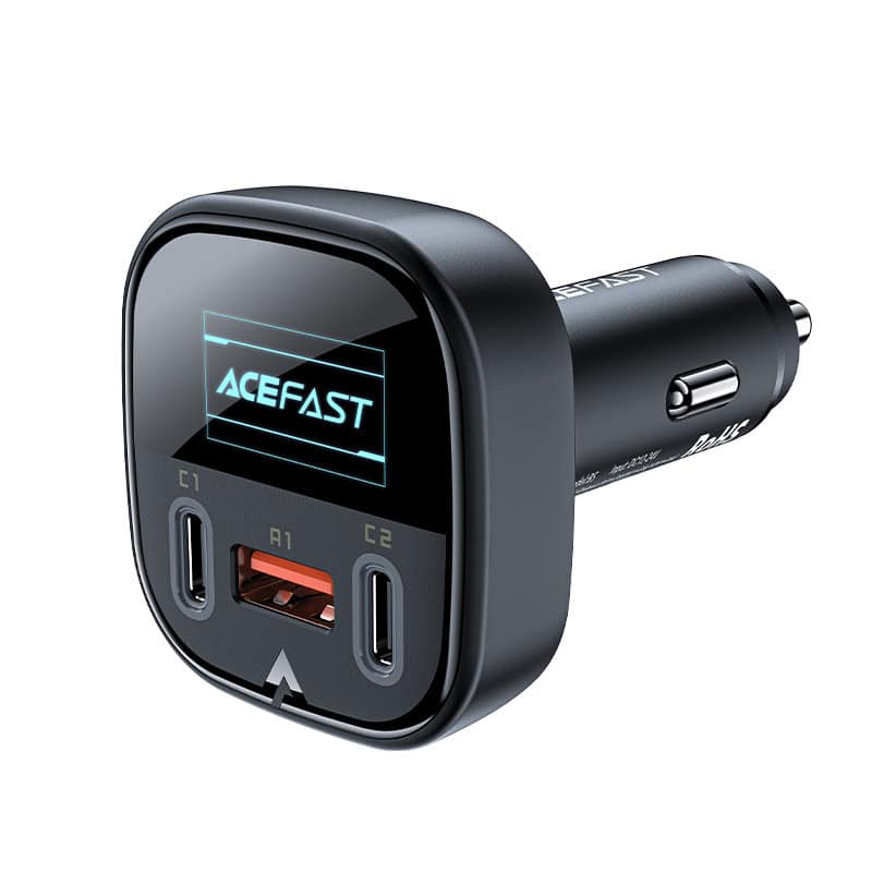 Acefast car charger 101W 2x USB Type C / USB, PPS, Power Delivery, Quick Charge 4.0, AFC, FCP Μαύρο (B5) - Image 2