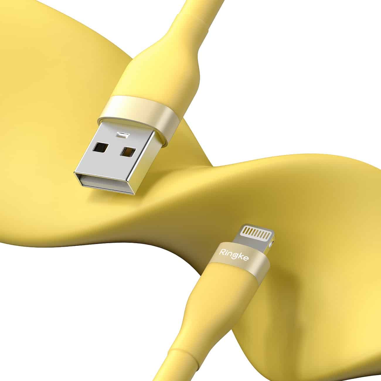 Ringke USB-A cable - Lightning 480Mb / s 12W 2m Κίτρινο (CB60037RS) - Image 2