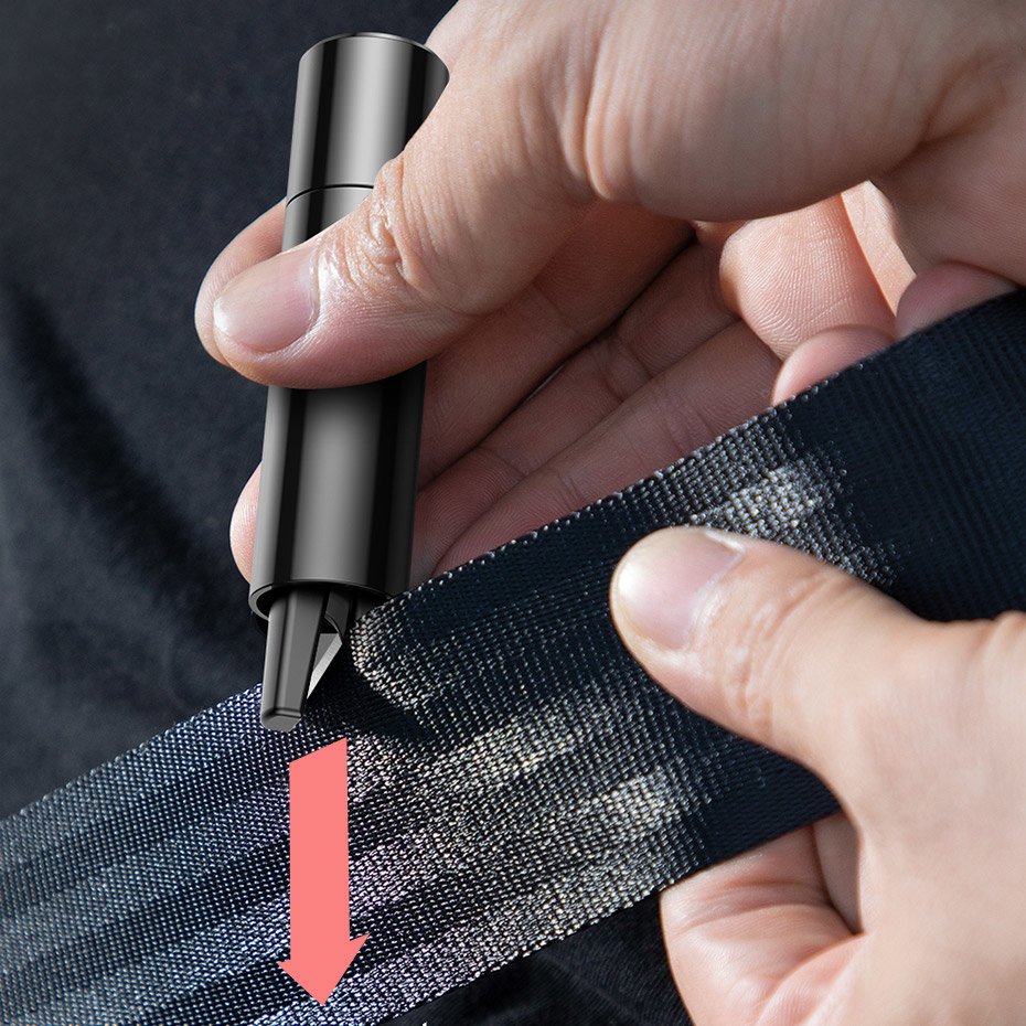 Baseus Sharp Tool Safety Hammer (Window-breaking+Safety belt cutting) Dark gray (CRSFH-0G) - Image 14