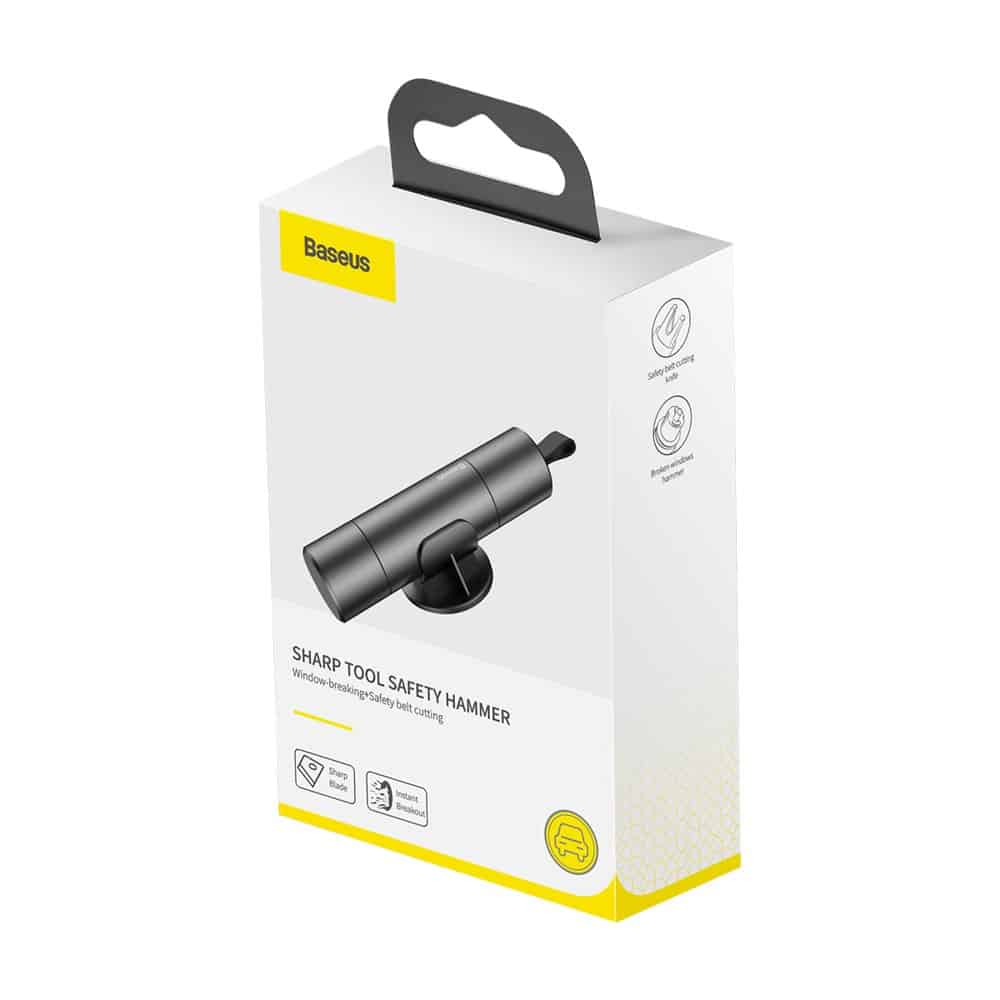 Baseus Sharp Tool Safety Hammer (Window-breaking+Safety belt cutting) Dark gray (CRSFH-0G) - Image 21