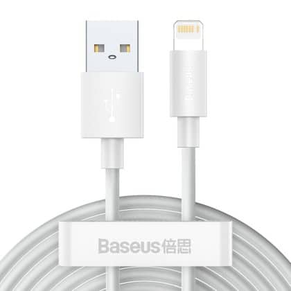 Baseus 2x USB cable - Lightning fast charging Power Delivery 1.5 m (Λεύκο) (TZCALZJ-02)