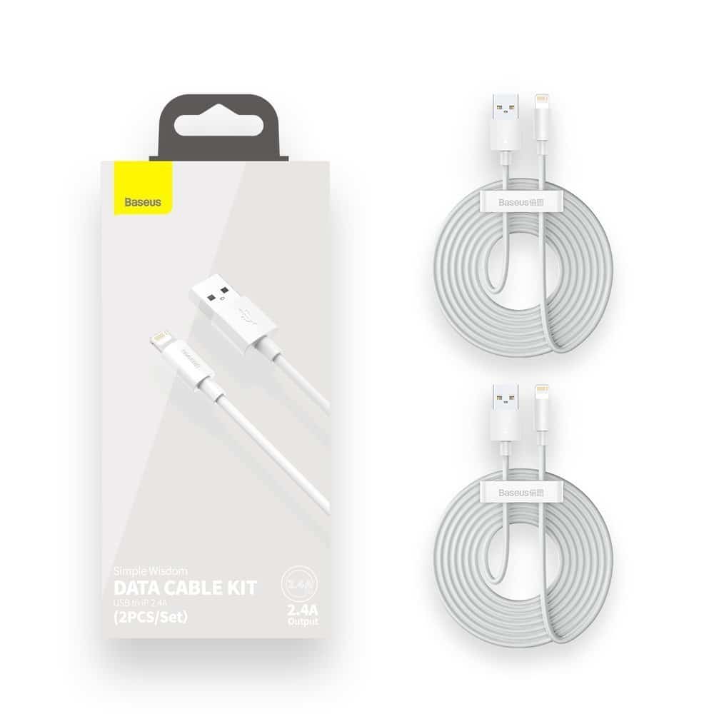 Baseus 2x USB cable - Lightning fast charging Power Delivery 1.5 m (Λεύκο) (TZCALZJ-02) - Image 5
