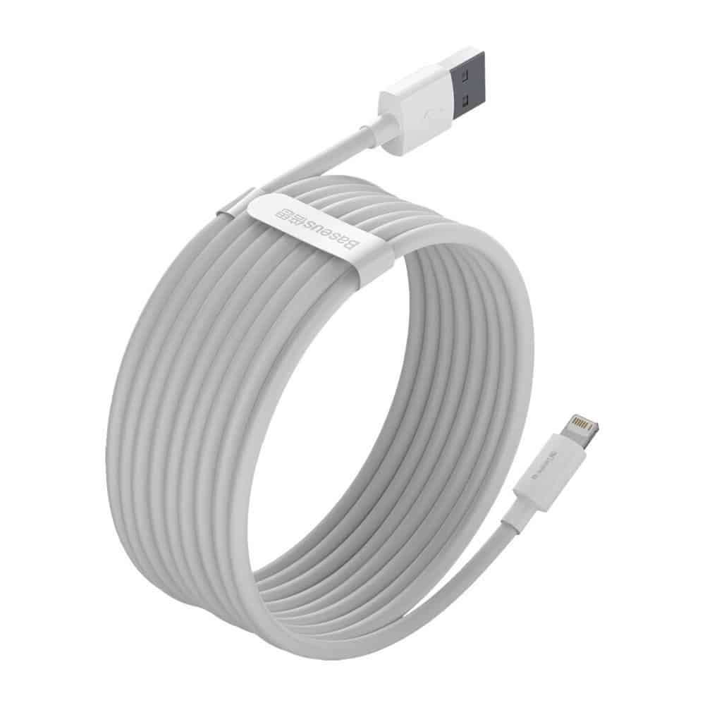 Baseus 2x USB cable - Lightning fast charging Power Delivery 1.5 m (Λεύκο) (TZCALZJ-02) - Image 7
