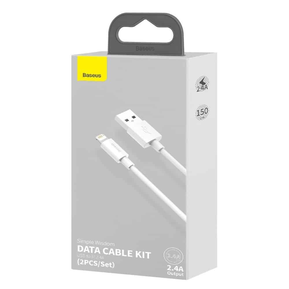 Baseus 2x USB cable - Lightning fast charging Power Delivery 1.5 m (Λεύκο) (TZCALZJ-02) - Image 10