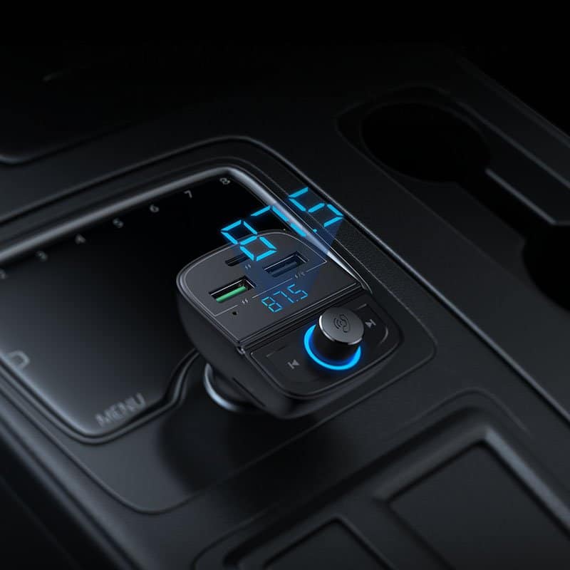 Ugreen FM Transmitter Bluetooth 5.0 MP3 car charger 3x USB TF micro SD 4.8 A black (CD229) - Image 7