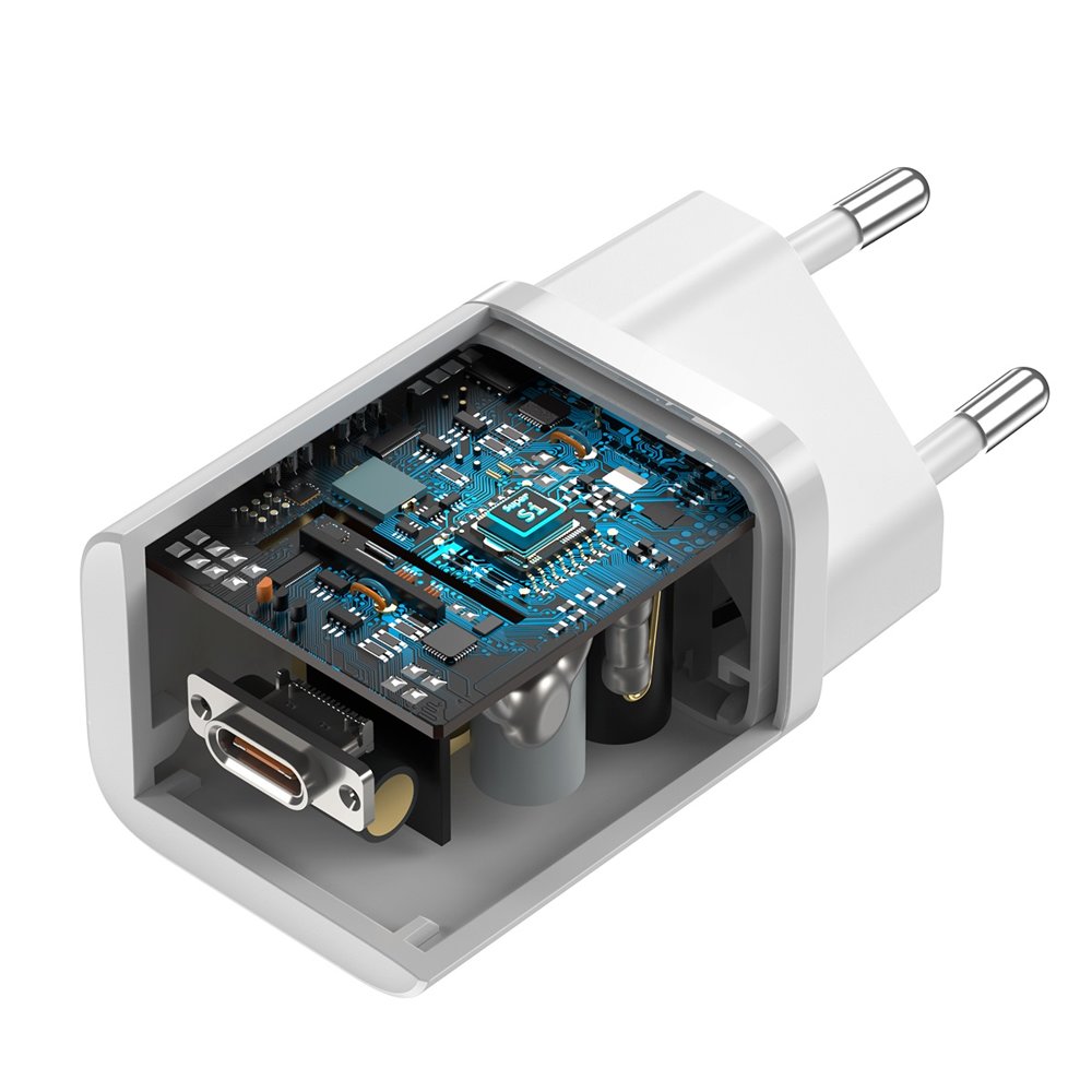 Baseus Super Si 1C fast wall charger USB Type C 25W Power Delivery Quick Charge white (CCSP020102) - Image 3