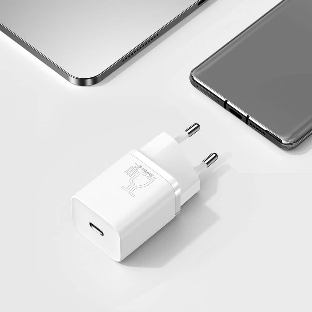 Baseus Super Si 1C fast wall charger USB Type C 25W Power Delivery Quick Charge white (CCSP020102) - Image 11