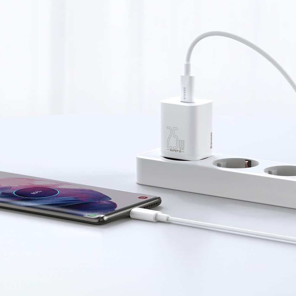 Baseus Super Si 1C fast wall charger USB Type C 25W Power Delivery Quick Charge white (CCSP020102) - Image 12