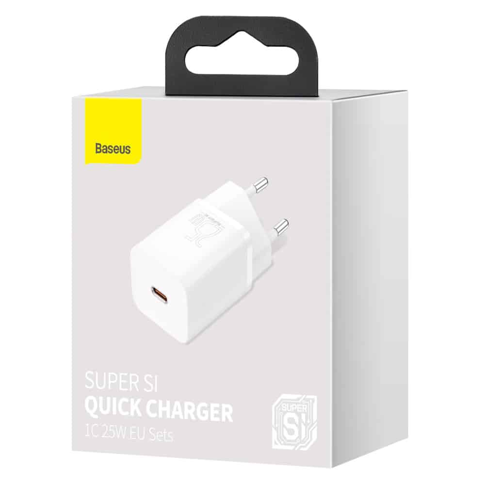 Baseus Super Si 1C fast wall charger USB Type C 25W Power Delivery Quick Charge white (CCSP020102) - Image 5