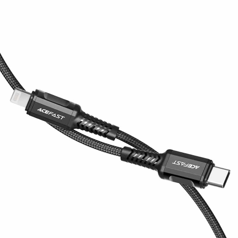 Acefast cable MFI USB Type C - Lightning 1.2m, 30W, 3A black (C1-01 black) - Image 3