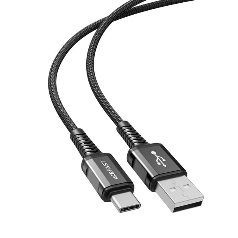 Acefast USB cable - USB Type C 1.2m, 3A Μαύρο (C1-04 Μαύρο) - Image 2