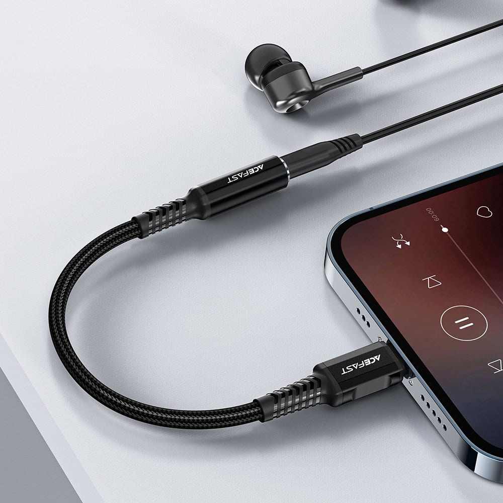 Acefast audio cable MFI Lightning - 3.5mm mini jack (female) 18cm, AUX Μαύρο (C1-05 Μαύρο) - Image 14