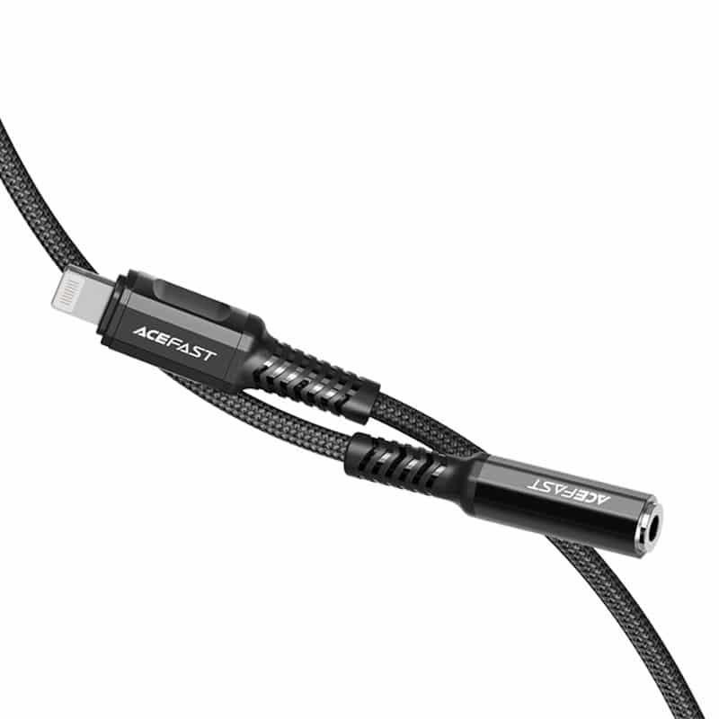 Acefast audio cable MFI Lightning - 3.5mm mini jack (female) 18cm, AUX Μαύρο (C1-05 Μαύρο) - Image 3