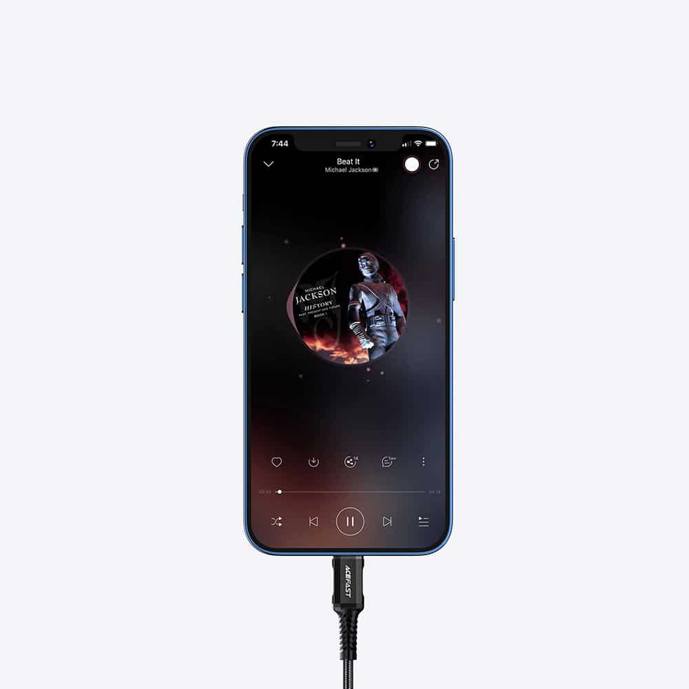 Acefast audio cable MFI Lightning - 3.5mm mini jack (female) 18cm, AUX Μαύρο (C1-05 Μαύρο) - Image 7