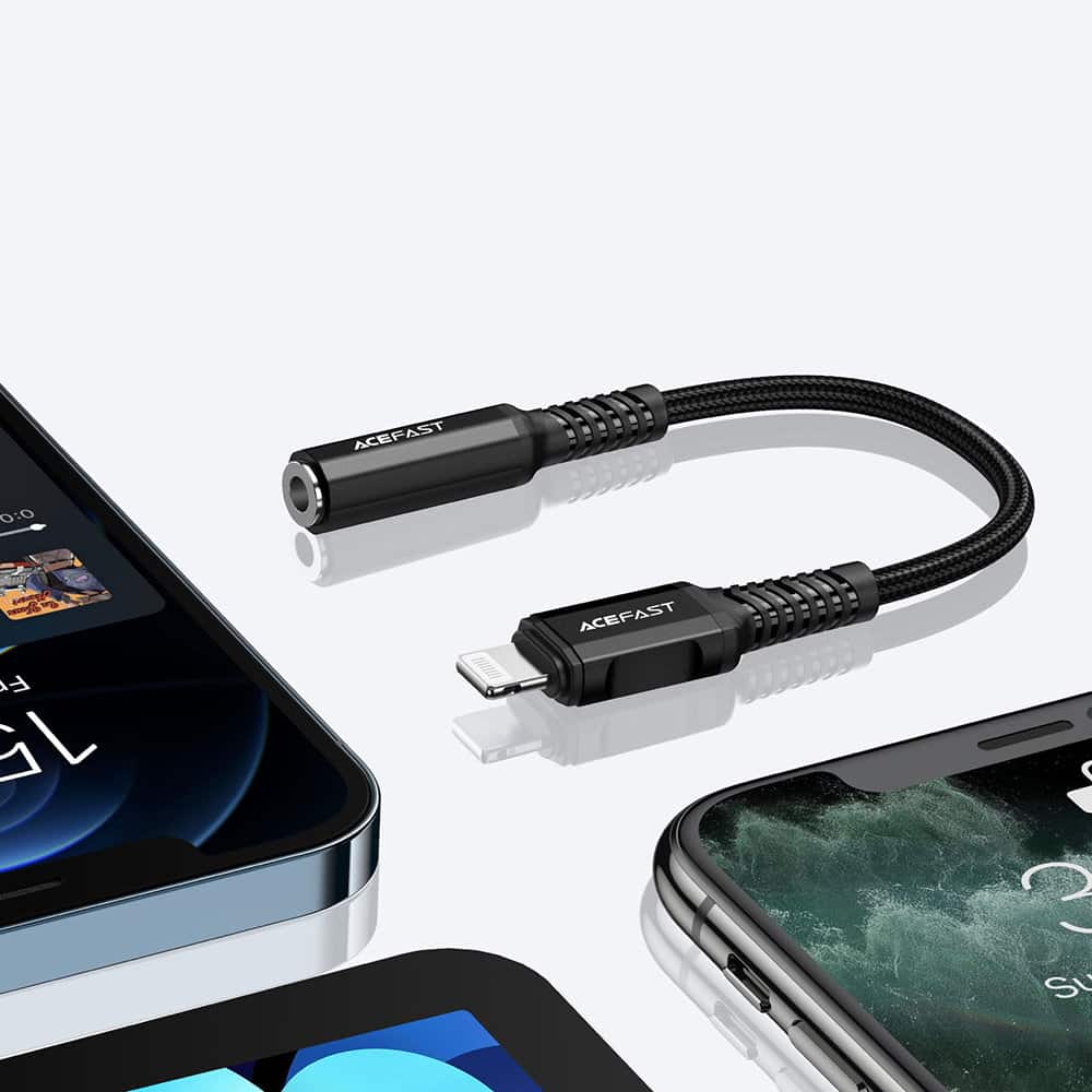 Acefast audio cable MFI Lightning - 3.5mm mini jack (female) 18cm, AUX Μαύρο (C1-05 Μαύρο) - Image 8