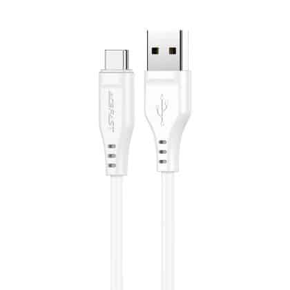 Acefast USB cable - USB Type C 1.2m, 3A Λευκό (C3-04 Λευκό)
