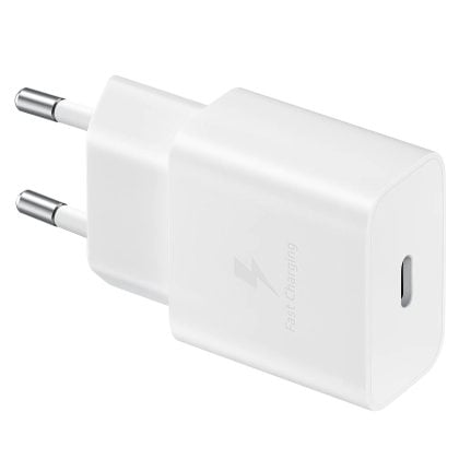 Samsung USB φορτιστής τοίχου Type C 15W PD AFC (Λευκό) (EP-T1510NWEGEU)