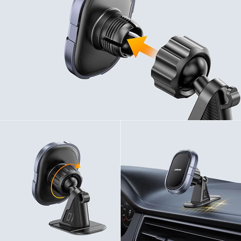 Joyroom magnetic phone holder for dashboard Γκρί (JR-ZS311) - Image 8
