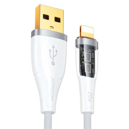Joyroom fast charging cable with smart switch USB-A - Lightning 2.4A 1.2m Λευκό (S-UL012A3)