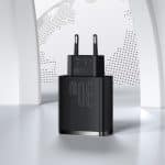 Baseus Compact fast charger 2x USB / USB Type C 30W 3A Power Delivery Quick Charge white (CCXJ-E02) - Image 15