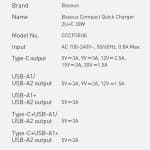 Baseus Compact fast charger 2x USB / USB Type C 30W 3A Power Delivery Quick Charge white (CCXJ-E02) - Image 18