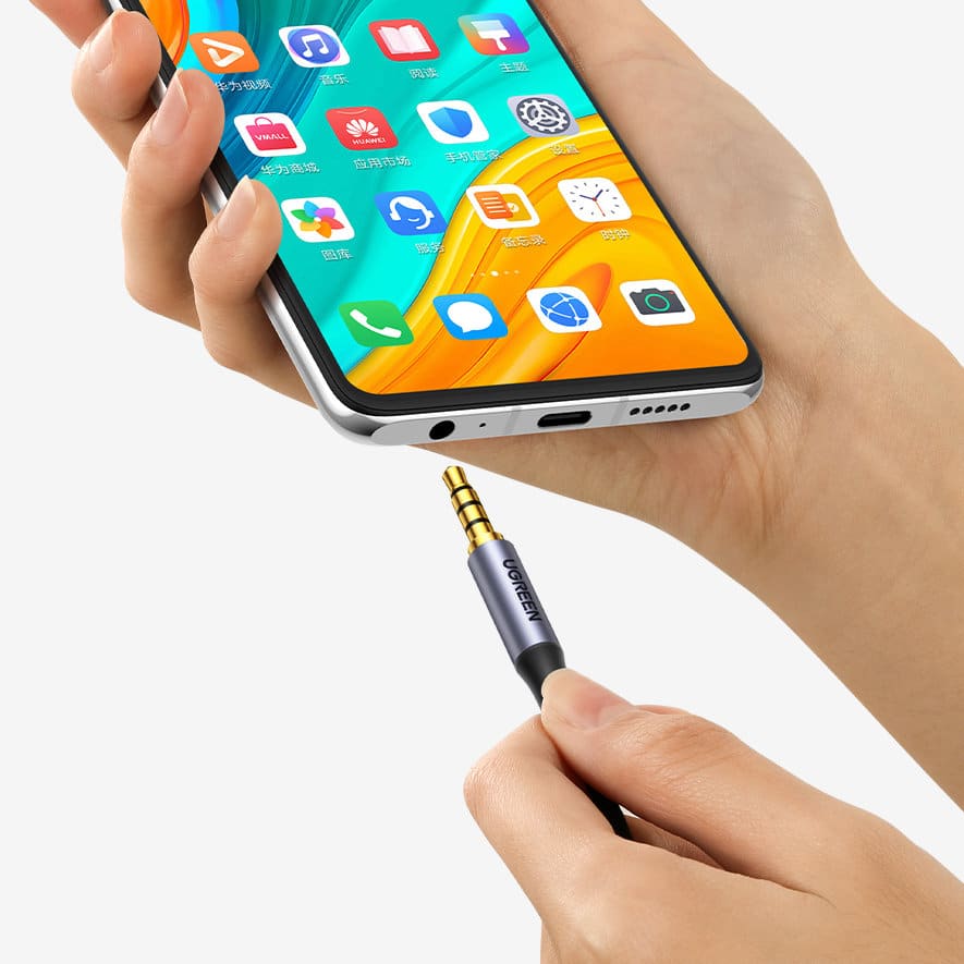 Ugreen cable AUX mini jack 3.5mm cable (male) - 3.5mm mini jack (male) 2m black (AV183) - Image 2
