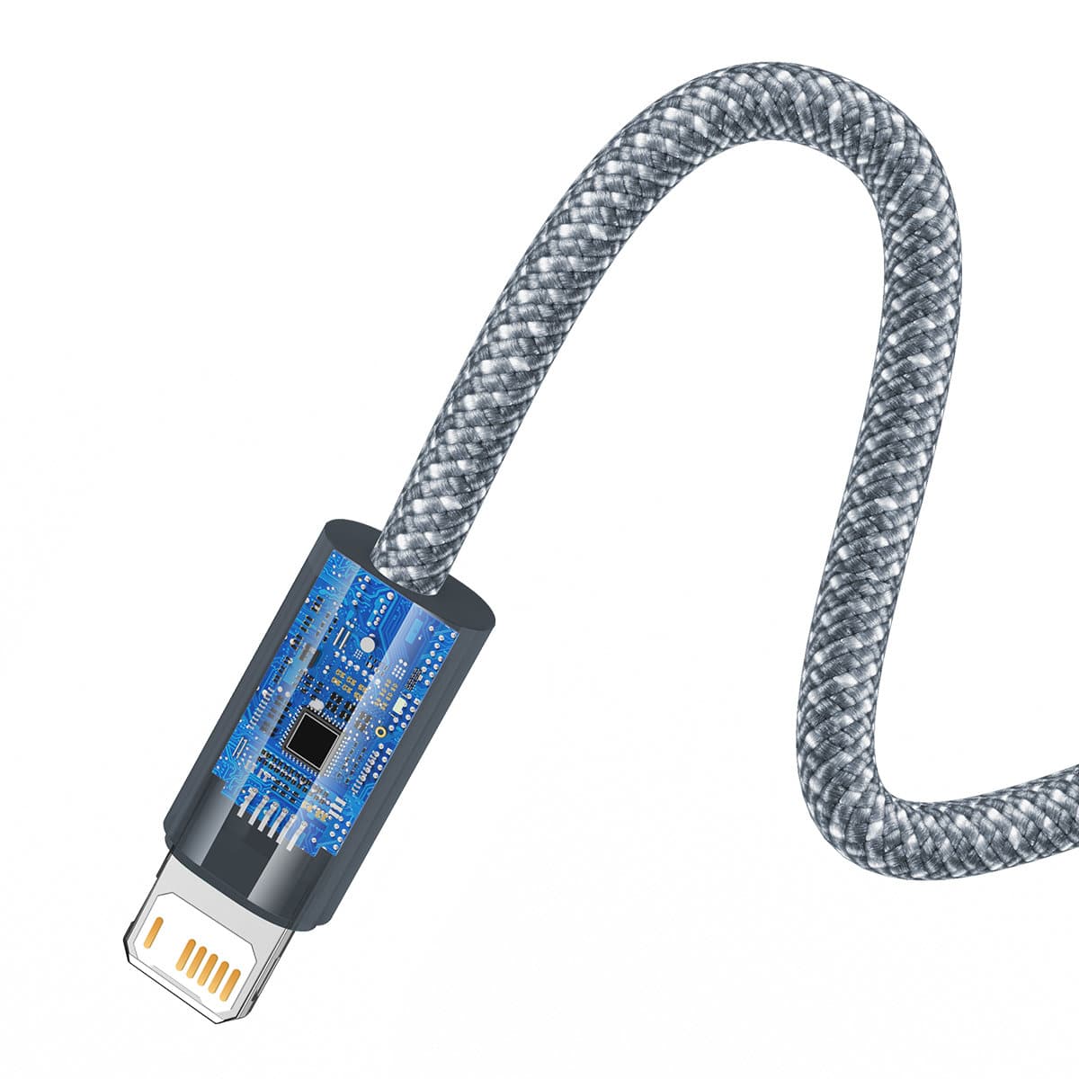 Baseus iPhone USB cable - Lightning 2m, 2.4A gray (CALD000516) - Image 4