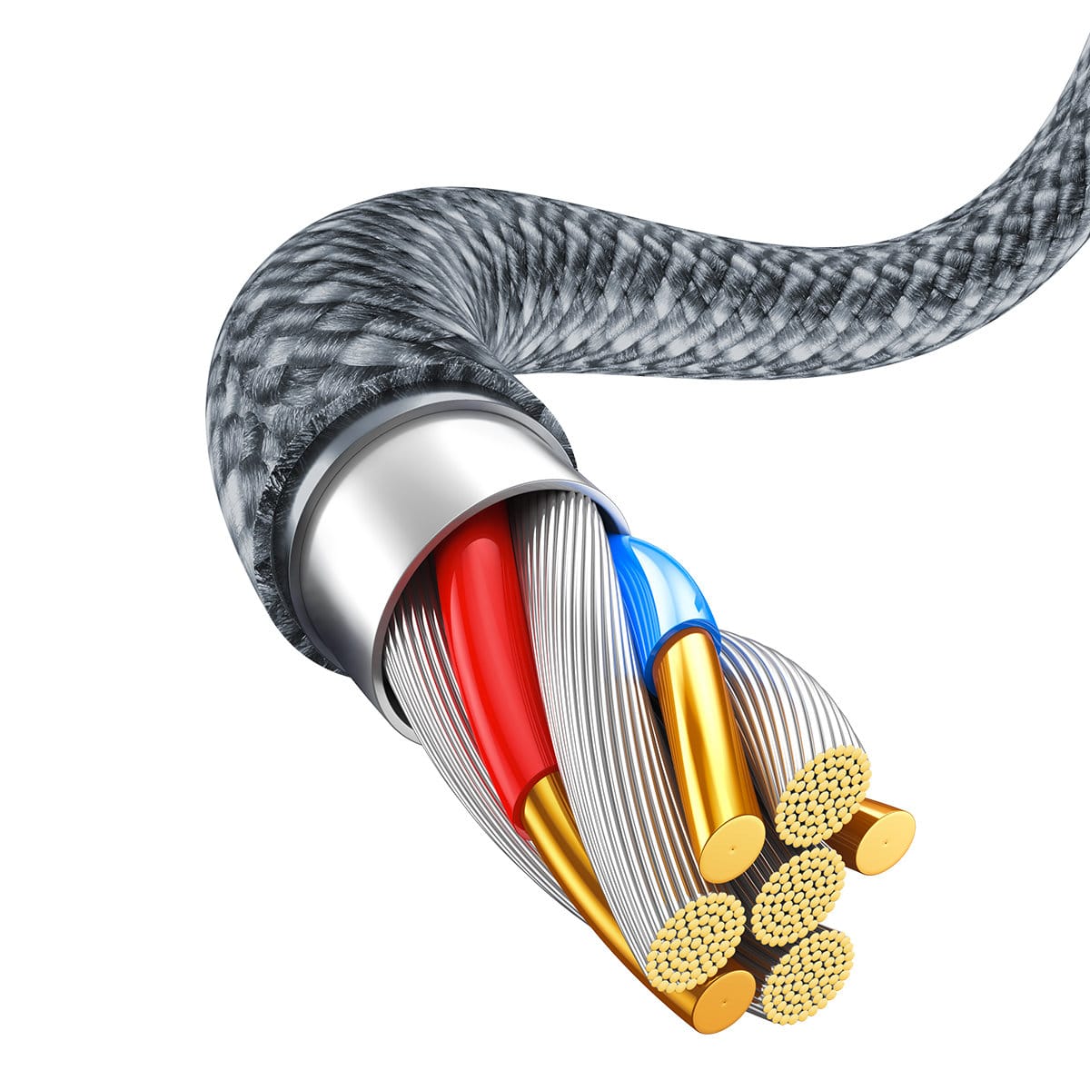 Baseus iPhone USB cable - Lightning 2m, 2.4A gray (CALD000516) - Image 7