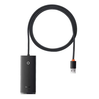 Baseus Lite Series HUB adapter USB-A to 4xUSB-A 3.0 5Gb / s Μαύρο (WKQX030101)