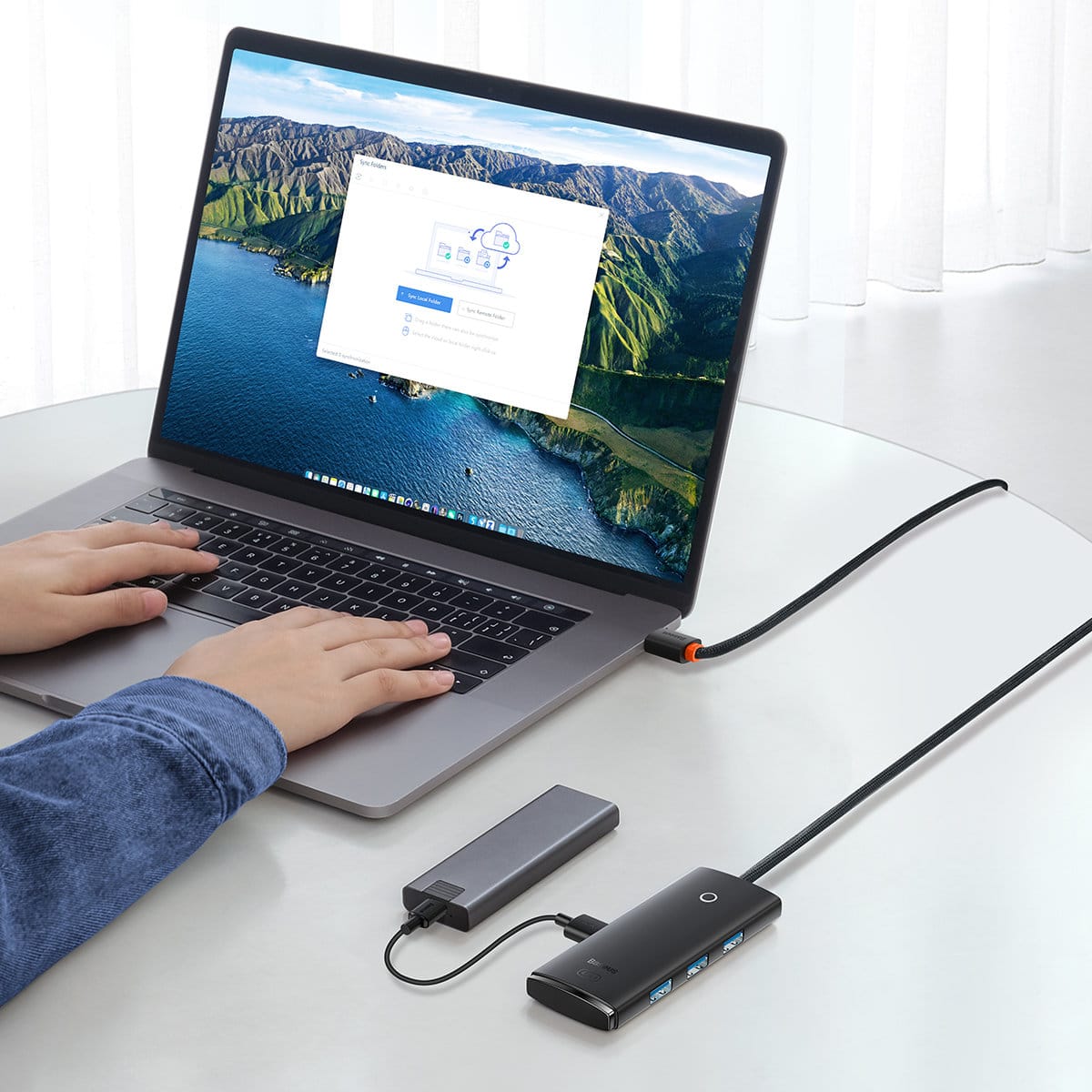 Baseus Lite Series HUB adapter USB-A to 4xUSB-A 3.0 5Gb / s Μαύρο (WKQX030101) - Image 11