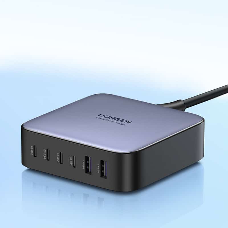 Ugreen 200W PPS multi-port charger 4 x USB Type C / 2 x USB-A gray (CD271) - Image 10