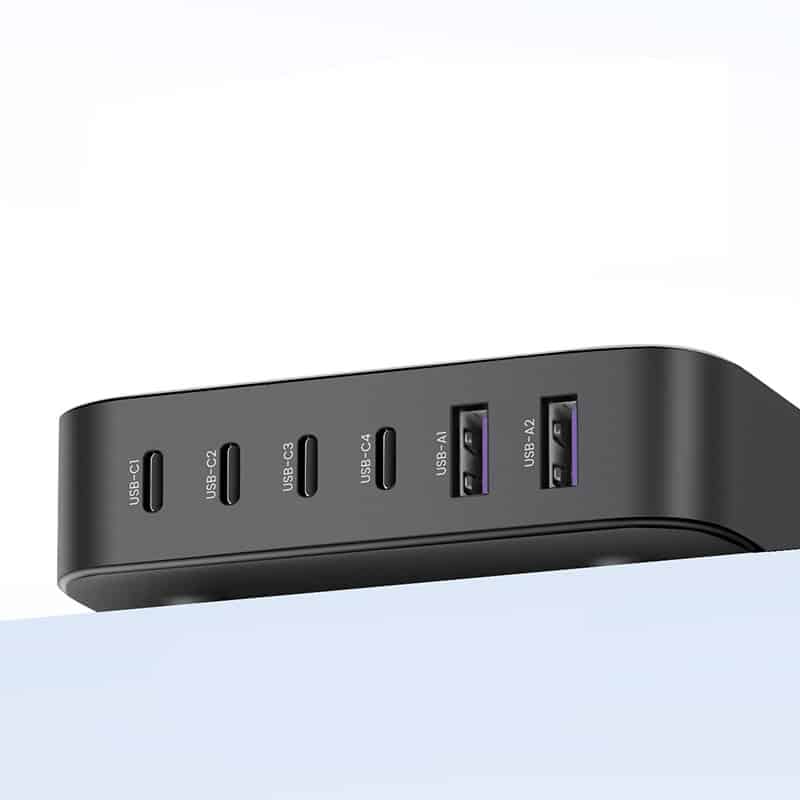 Ugreen 200W PPS multi-port charger 4 x USB Type C / 2 x USB-A gray (CD271) - Image 3