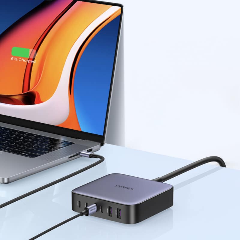 Ugreen 200W PPS multi-port charger 4 x USB Type C / 2 x USB-A gray (CD271) - Image 4