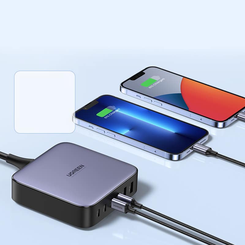 Ugreen 200W PPS multi-port charger 4 x USB Type C / 2 x USB-A gray (CD271) - Image 5