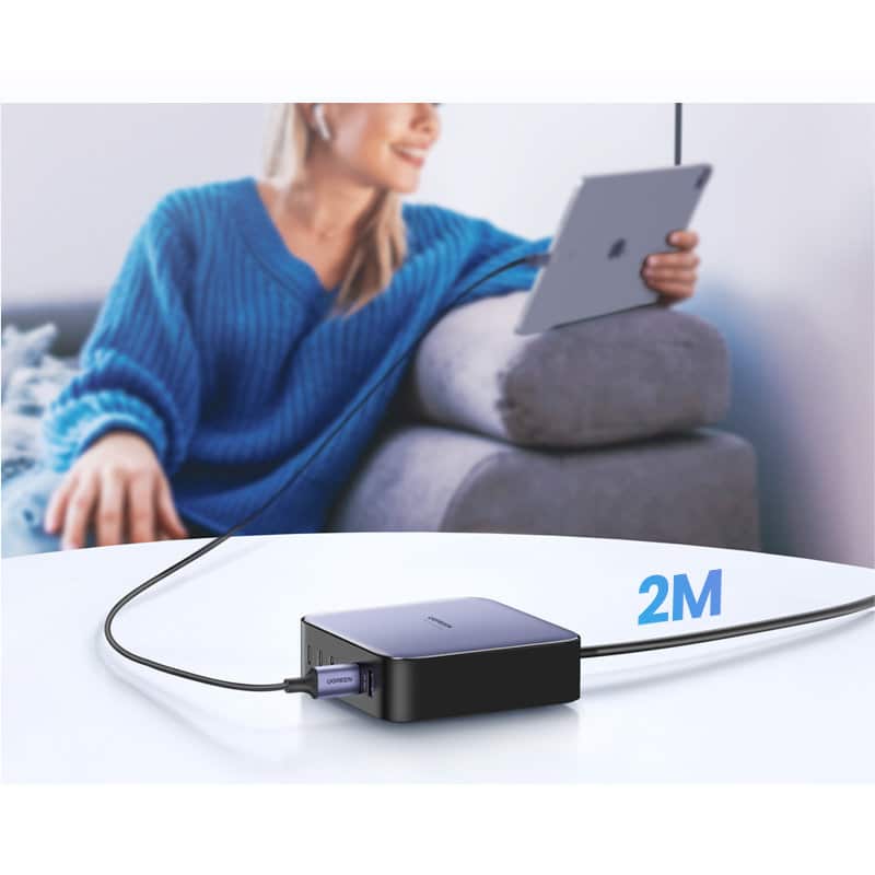 Ugreen 200W PPS multi-port charger 4 x USB Type C / 2 x USB-A gray (CD271) - Image 7