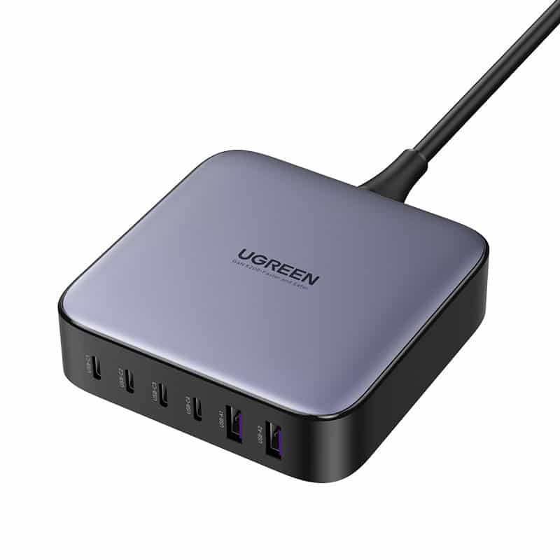 Ugreen 200W PPS multi-port charger 4 x USB Type C / 2 x USB-A gray (CD271) - Image 8