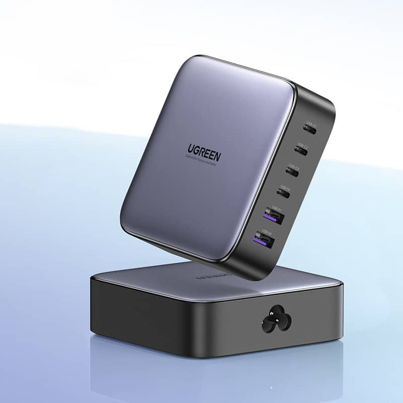 Ugreen 200W PPS multi-port charger 4 x USB Type C / 2 x USB-A gray (CD271) - Image 9